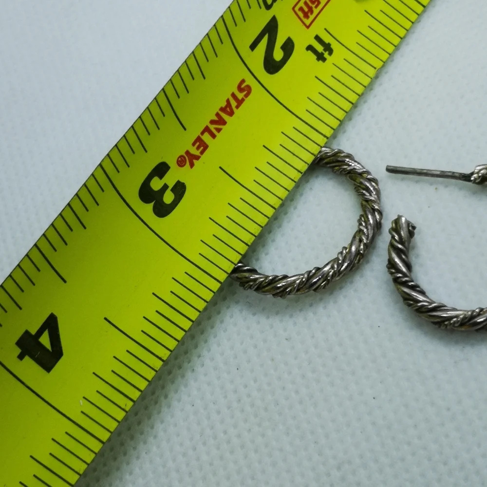 Sterling hoops - Picture 2 of 3